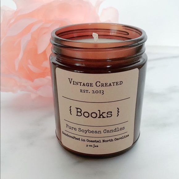 NEW Book Scented Soy Candle Gift Book Nerd Gift - Picture 1 of 1